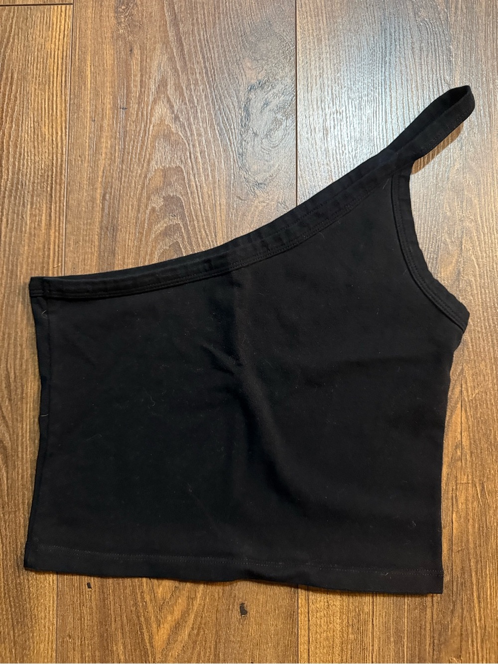 John Galt Black One Shoulder Cropped Top Women’s Size XS